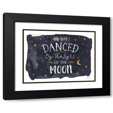 Celestial Love II Black Modern Wood Framed Art Print with Double Matting by Marshall, Laura