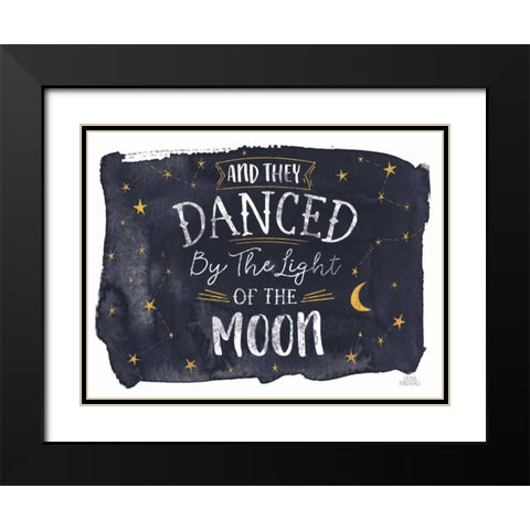 Celestial Love II Black Modern Wood Framed Art Print with Double Matting by Marshall, Laura