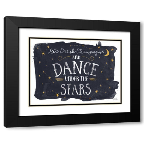 Celestial Love III Black Modern Wood Framed Art Print with Double Matting by Marshall, Laura