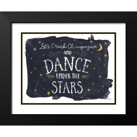 Celestial Love III Black Modern Wood Framed Art Print with Double Matting by Marshall, Laura