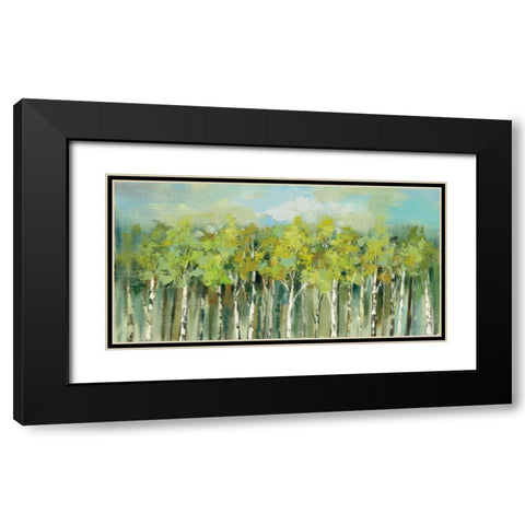 April Tree Trops Black Modern Wood Framed Art Print with Double Matting by Vassileva, Silvia