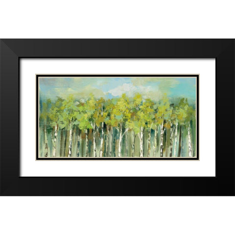 April Tree Trops Black Modern Wood Framed Art Print with Double Matting by Vassileva, Silvia