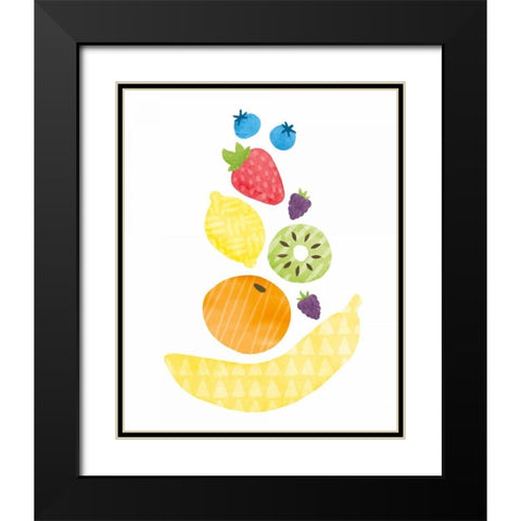 Funky Fruit I Black Modern Wood Framed Art Print with Double Matting by Hershey, Moira