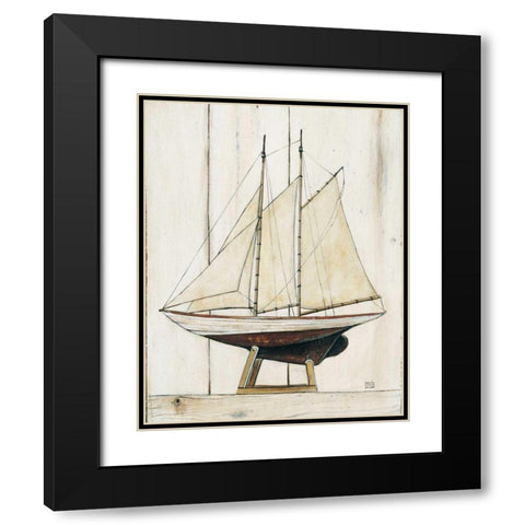 Schooner I Black Modern Wood Framed Art Print with Double Matting by Brown, David Carter