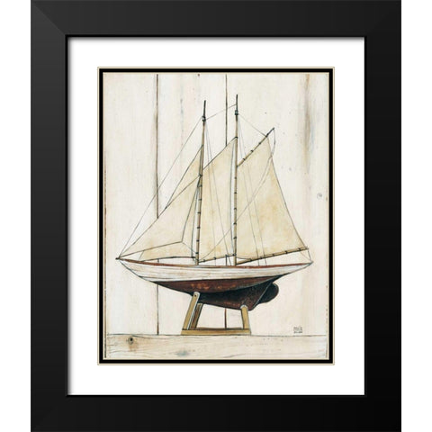 Schooner I Black Modern Wood Framed Art Print with Double Matting by Brown, David Carter