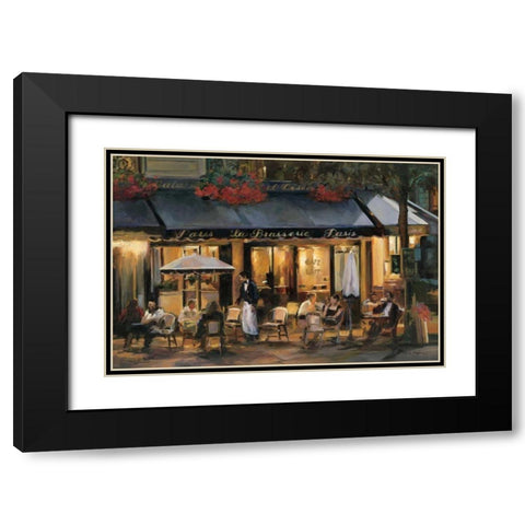 La Brasserie Black Modern Wood Framed Art Print with Double Matting by Hageman, Marilyn