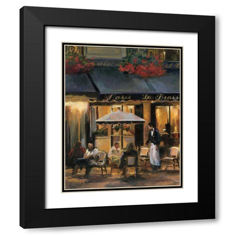La Brasserie II Black Modern Wood Framed Art Print with Double Matting by Hageman, Marilyn