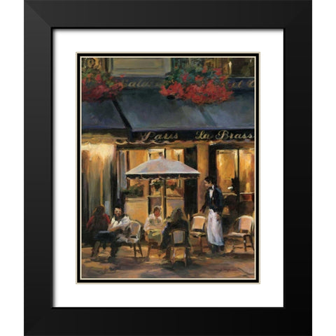 La Brasserie II Black Modern Wood Framed Art Print with Double Matting by Hageman, Marilyn