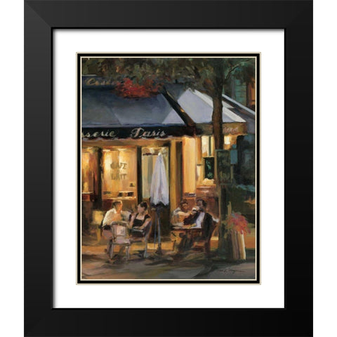 La Brasserie III Black Modern Wood Framed Art Print with Double Matting by Hageman, Marilyn