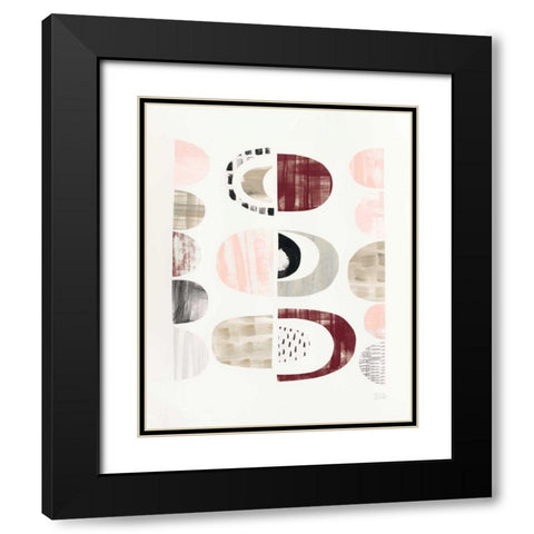 Mod Neutrals II Blush Black Modern Wood Framed Art Print with Double Matting by Averinos, Melissa