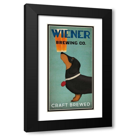 Wiener Brewing Co Black Modern Wood Framed Art Print with Double Matting by Fowler, Ryan