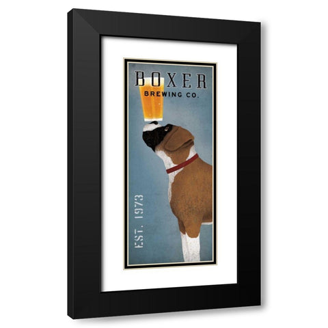 Boxer Brewing Company Black Modern Wood Framed Art Print with Double Matting by Fowler, Ryan