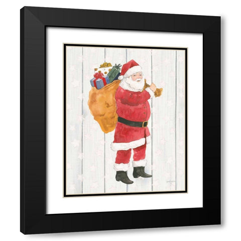 Welcome Christmas I Black Modern Wood Framed Art Print with Double Matting by Jackson, Jenaya
