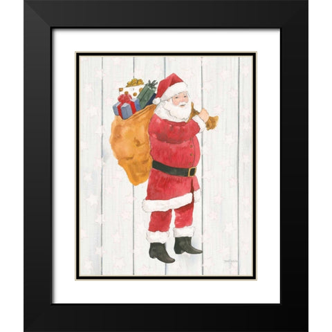 Welcome Christmas I Black Modern Wood Framed Art Print with Double Matting by Jackson, Jenaya