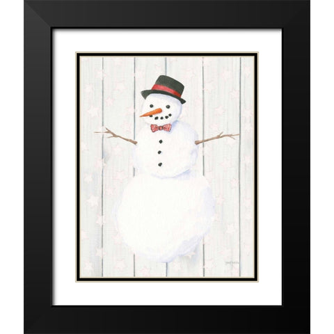 Welcome Christmas II Black Modern Wood Framed Art Print with Double Matting by Jackson, Jenaya