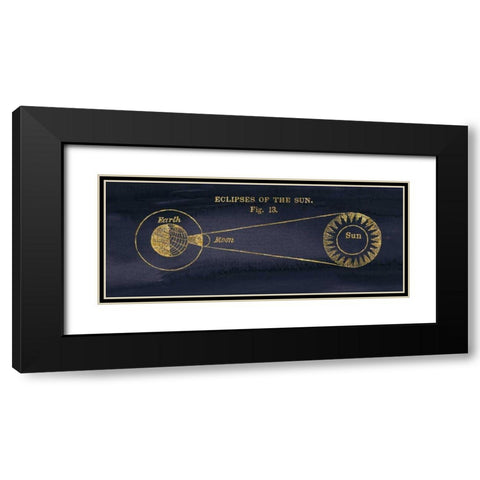 Geography of the Heavens III Blue Gold Black Modern Wood Framed Art Print with Double Matting by Wild Apple Portfolio
