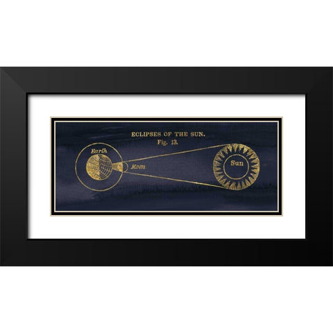 Geography of the Heavens III Blue Gold Black Modern Wood Framed Art Print with Double Matting by Wild Apple Portfolio