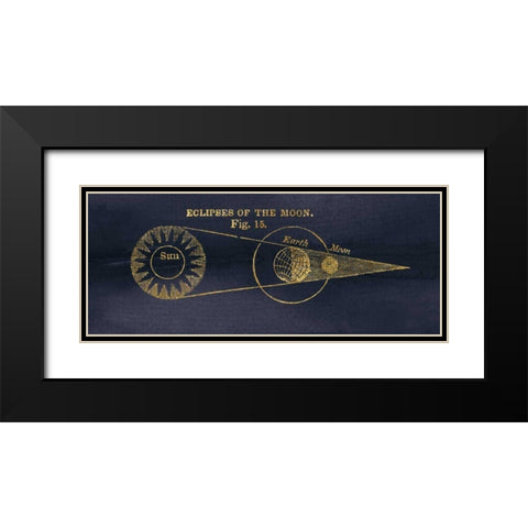 Geography of the Heavens IV Blue Gold Black Modern Wood Framed Art Print with Double Matting by Wild Apple Portfolio