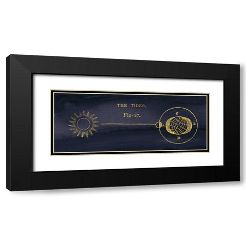 Geography of the Heavens VI Blue Gold Black Modern Wood Framed Art Print with Double Matting by Wild Apple Portfolio