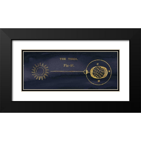 Geography of the Heavens VI Blue Gold Black Modern Wood Framed Art Print with Double Matting by Wild Apple Portfolio
