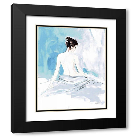 Nude I Blue Black Modern Wood Framed Art Print with Double Matting by Tavoletti, Anne