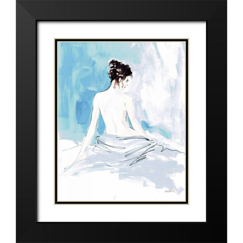 Nude I Blue Black Modern Wood Framed Art Print with Double Matting by Tavoletti, Anne