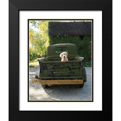 Get Out of Dodge Hunter Green Black Modern Wood Framed Art Print with Double Matting by Dratfield, Jim