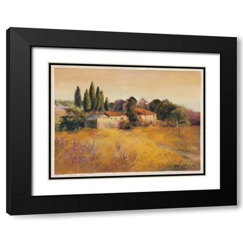 Cerrito di Spoleto Black Modern Wood Framed Art Print with Double Matting by Hageman, Marilyn