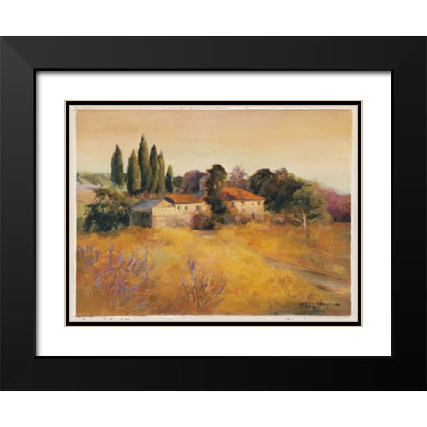 Cerrito di Spoleto Black Modern Wood Framed Art Print with Double Matting by Hageman, Marilyn