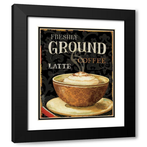 Today s Coffee II Black Modern Wood Framed Art Print with Double Matting by Audit, Lisa