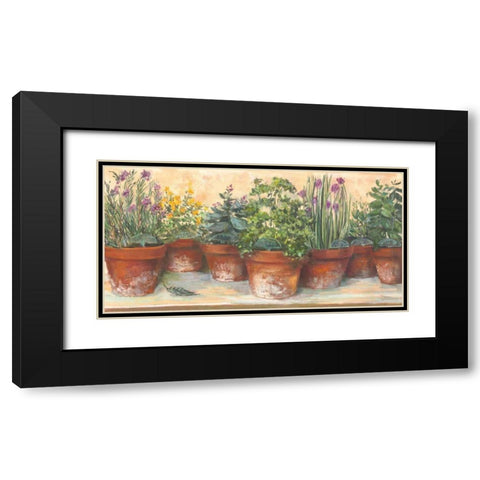 Country Herbs Black Modern Wood Framed Art Print with Double Matting by Rowan, Carol