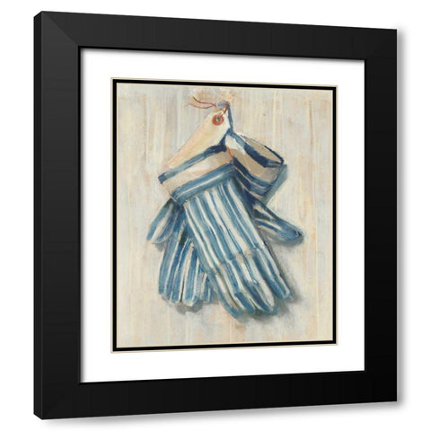 Gardening Gloves Black Modern Wood Framed Art Print with Double Matting by Rowan, Carol