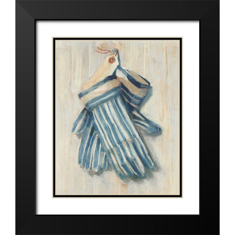 Gardening Gloves Black Modern Wood Framed Art Print with Double Matting by Rowan, Carol