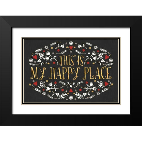 Otomi Farm I Black Black Modern Wood Framed Art Print with Double Matting by Charron, Veronique