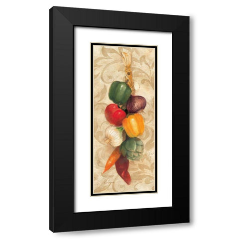 Mixed Vegetables I Black Modern Wood Framed Art Print with Double Matting by Hristova, Albena