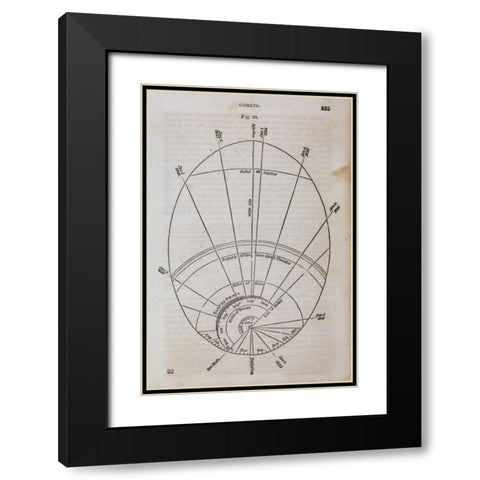 Geography of the Heavens XI Black Modern Wood Framed Art Print with Double Matting by Wild Apple Portfolio