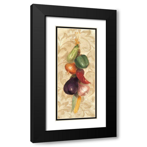 Mixed Vegetables II Black Modern Wood Framed Art Print with Double Matting by Hristova, Albena