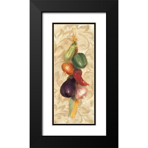 Mixed Vegetables II Black Modern Wood Framed Art Print with Double Matting by Hristova, Albena