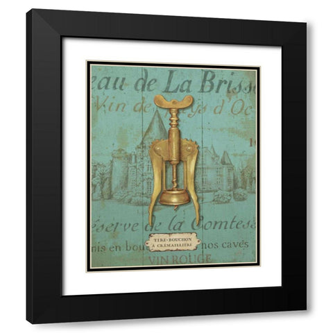 Antique Corkscrew III Blue Black Modern Wood Framed Art Print with Double Matting by Brissonnet, Daphne