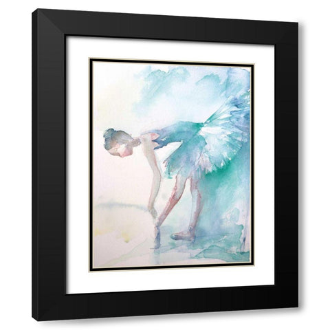 Pointe Shoes Black Modern Wood Framed Art Print with Double Matting by Valle, Aimee Del
