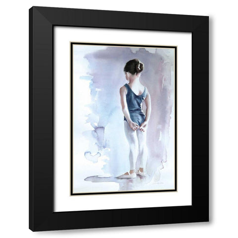 First Day at Ballet Black Modern Wood Framed Art Print with Double Matting by Wild Apple Graphics