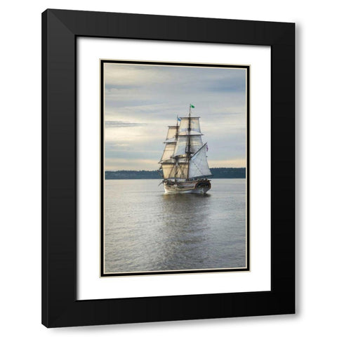 Lady Washington I Black Modern Wood Framed Art Print with Double Matting by Majchrowicz, Alan