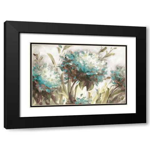 Hydrangea Field Neutral Black Modern Wood Framed Art Print with Double Matting by Audit, Lisa