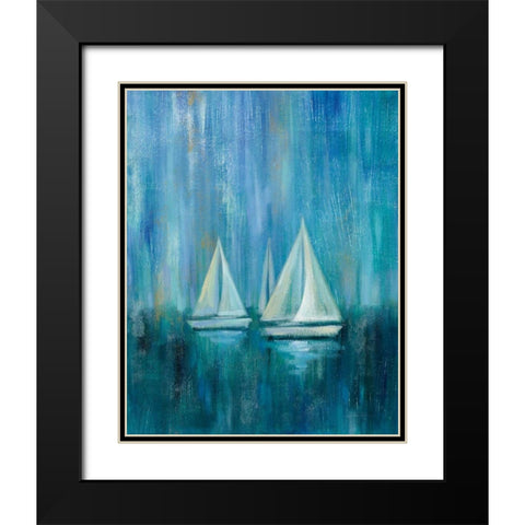Sailboat Simplicity II Black Modern Wood Framed Art Print with Double Matting by Vassileva, Silvia
