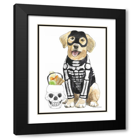 Halloween Pets VII Black Modern Wood Framed Art Print with Double Matting by Grove, Beth