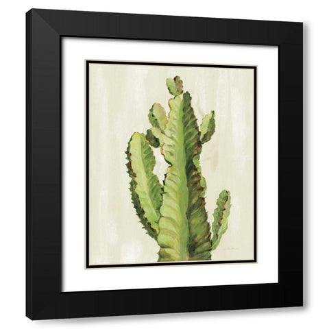 Front Yard Cactus II Black Modern Wood Framed Art Print with Double Matting by Vassileva, Silvia