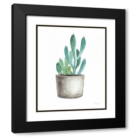 Mixed Greens Succulent V Black Modern Wood Framed Art Print with Double Matting by Audit, Lisa
