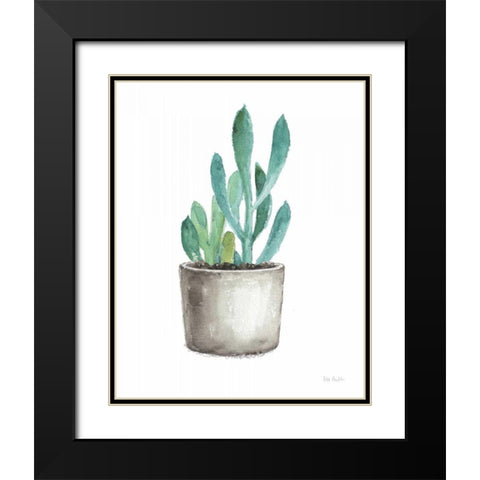 Mixed Greens Succulent V Black Modern Wood Framed Art Print with Double Matting by Audit, Lisa