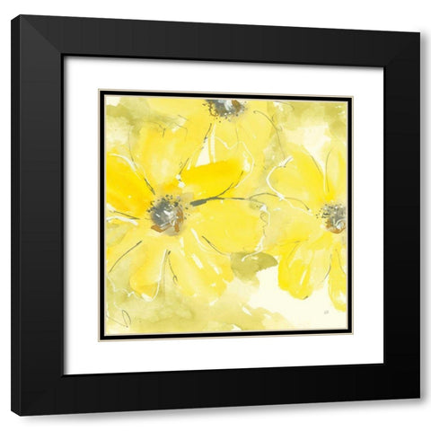Sunshine Cosmos II Black Modern Wood Framed Art Print with Double Matting by Paschke, Chris