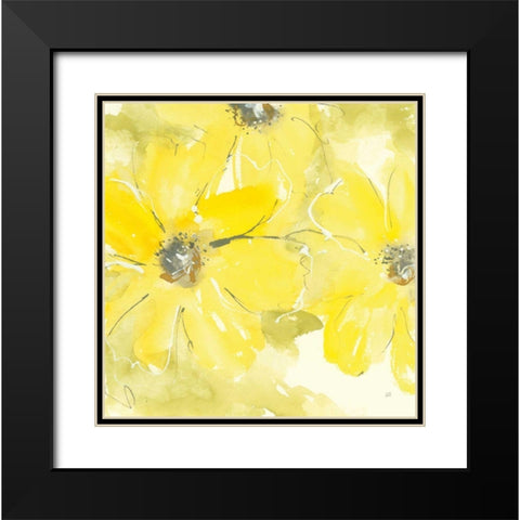 Sunshine Cosmos II Black Modern Wood Framed Art Print with Double Matting by Paschke, Chris